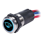Blue sea systems 4104180 Off-On Сине-красный светодиодный переключатель Серебристый Black 15A