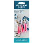 Kinetic F133-173-047 Sabiki Squido Рыболовное Перо Бесцветный Hot Pink