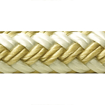 Seachoice 50-41891 Fender Line 6 mm Double Braided Nylon Rope Белая Gold / White 1.8 m 