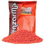 Benzar mix 98120213 Turbo Fluo 800g Пеллеты из клубники и кальмаров Red 3 mm