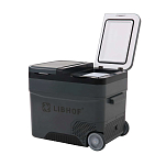 Автохолодильник-морозильник компрессорный 2 камеры Libhof B-45H 632х420х508мм 45л 12/24В -22/+10°C со складной ручкой и колесами