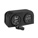 Двойной накладной модуль Skipper USB 5В 3.1А и вольтметр SK-DS6-2023/4010