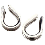 Seachoice 50-43401 Rope Thimble Серебристый  Silver 6 mm 