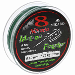 Mikado Z43G-014 Octa Method Feeder Плетеная леска 10 м Зеленый Green 0.140 mm 
