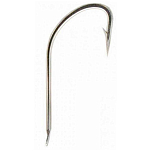 Mustad 515-NI-1/0-336 Classic Line Crystal Колючий Крючок С Лопатками Серебристый Nickel 1/0 