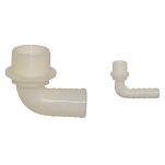 Forniture nautiche italiane 2318333 PVC Изогнутый соединитель шланга White 3/8´´ 