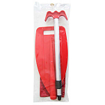 Forniture nautiche italiane 909780 Телескопическое весло из анодированного алюминия  Red / Silver 82-107 cm