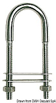 Скоба U-образная с двойной зажимной пластиной 105 мм, Osculati 39.125.01