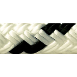 Seachoice 50-42401 MFP Dock Line Double Braided Rope Белая  White / Black 9 mm x 4.5 m 