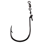 Mustad NTS548-2/0-U05 Ultrapoint No-Twist Shot Rig Mini Swivel Крючки С Одним Глазком Серебристый Black Nickel 2/0