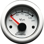 Индикатор давления масла белый Wema IORP-WW-0-10 12/24 В 0 - 10 бар