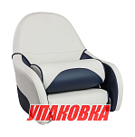 Кресло с болстером Ocean Flip Up, обивка винил, цвет белый/синий (упаковка из 2 шт.) Marine Rocket MR18008_pkg_2