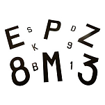 Vdm - reya sas 071103 70 mm Число 3 Наклейки Белая Black
