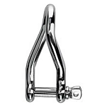 Plastimo 29763 Forged Shackle Twisted Carabiner  Stainless Steel 6 mm (2 pcs)