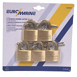 Euromarine 002605 Набор латунных навесных замков 5 единицы Bronze 40 mm
