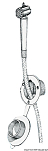 Настенный палубный душ с кнопочной лейкой Mizar с ПВХ шлангом 2,5 м и белой крышкой, Osculati 15.245.00