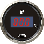 Цифровой указатель уровня топлива KUS BS KY10012 Ø52мм 12/24В IP67 4-20мА 0-100% чёрный/нержавейка