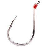 Mustad 10024AP-TS-1/0-7A Notorious Крючки С Одним Глазком Серебристый Titan Steel 1/0