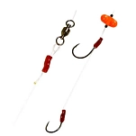 Wizard 79327-801 связанный крючок Monster Surface Livebait Double Specimen Black / Green 6/0-8/0