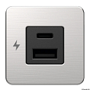 SCANSTRUT Tile dual USB port A+C SS, Osculati 14.195.92