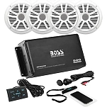Boss audio 153-ask904b64 динамик ASK904B64 с усилителем 165 mm White / Black 40x21x27