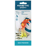 Kinetic F125-151-043 Sabiki Loaded Twister UV Рыболовное Перо Бесцветный Glow / Orange Glitter