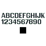 International letterfix 5959007A A Наклейки с буквами Черный Black 80 mm 