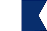 Флаг МСС буква A (Alpha) из искусственной шерсти 20 х 30 см, Osculati 35.445.04