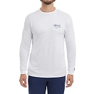 Купить Pelagic 1015232001-WHT-XL Футболка с длинным рукавом с защитой от ультрафиолета Aquatek Marlin Mind White XL 7ft.ru в интернет магазине Семь Футов