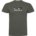 Kruskis CA65500138K034 Футболка с коротким рукавом Fishing Fever Серый Dark Army Green S
