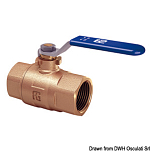 Valvola a sfera F-F in bronzo passaggio tot. 1".