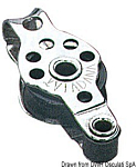 Одношкивный мини-блок из полиамида и нержавеющей стали с обушком Viadana 17 мм 300 кг 5 мм, Osculati 55.090.02