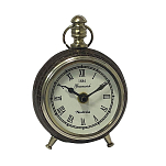 Настольные часы Greenwich "1884" Nauticalia 2950 140мм из латуни и искусственной кожи