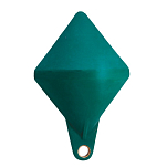 Буй маркировочный из зеленого жесткого пластика Nuova Rade 31311 640 х 400 мм 28 кг двухконусный с пеной