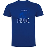 Kruskis CA65500405C419 Футболка с коротким рукавом Life Is Better Fishing Royal Blue XL