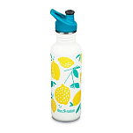 Klean kanteen 1008929 Classic Бутылка из нержавеющей стали 800ml Спорт крышка Белая Lemons