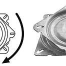 Вращающееся основание для сидений 175х175мм с фрикционным механизмом из нержавеющей стали, Osculati 48.648.01