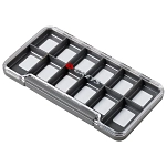 Greys 1593920 коробка для приманок Slim WP 12 Compartments Серебристый Black