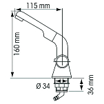Plastimo P28593 Складной водопроводный кран Серебристый White 3/8´´ 