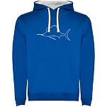 Kruskis SU1067060501K032 Толстовка с капюшоном Sailfish Two-Colour Голубой Royal Blue / White 3XL