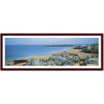 Постер Киберон-Пляж Порт-Бара "Quiberon-Plage de Port-Bara" Гийома Плиссона Art Boat/OE 339.02.443MC 33x95см в коричневой рамке с веревкой