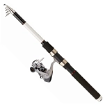 Daiwa SETBUSCLE180BF-UNIT Sensor Tele+Q830FM Вращающееся комбо Черный Black / Grey / White 1.80 m
