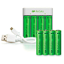 Купить Gp batteries 130E411STARTERKIT E111 4 Port AA/AAA Зарядное устройство для аккумуляторов Бесцветный Green 7ft.ru в интернет магазине Семь Футов