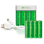 Gp batteries 130E411STARTERKIT E111 4 Port AA/AAA Зарядное устройство для аккумуляторов Бесцветный Green