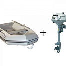 SEATEC NEMO 230 + HONDA BF 2.3 Комплект для лодки / светло-серый