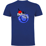 Kruskis CA65500505K046 Футболка с коротким рукавом Born to Fish Голубой Royal Blue 2XL