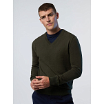 North sails 699774-0440-M Свитер с V-образным вырезом 12Gg Зеленый Forest Green M