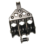 Viadana 7878015 4-6 mm Тройной шкив с бекетом Black