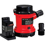 Johnson pump 189-0160400 Heavy Duty Automatic Bilge Комбинированный насос с электромагнитным переключателем 7A Бесцветный 12V 1600 GPH 