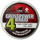 Купить DAM 66580 Crosspower 4-Braid Плетеный 150 M Бесцветный Green 0.220 mm 7ft.ru в интернет магазине Семь Футов